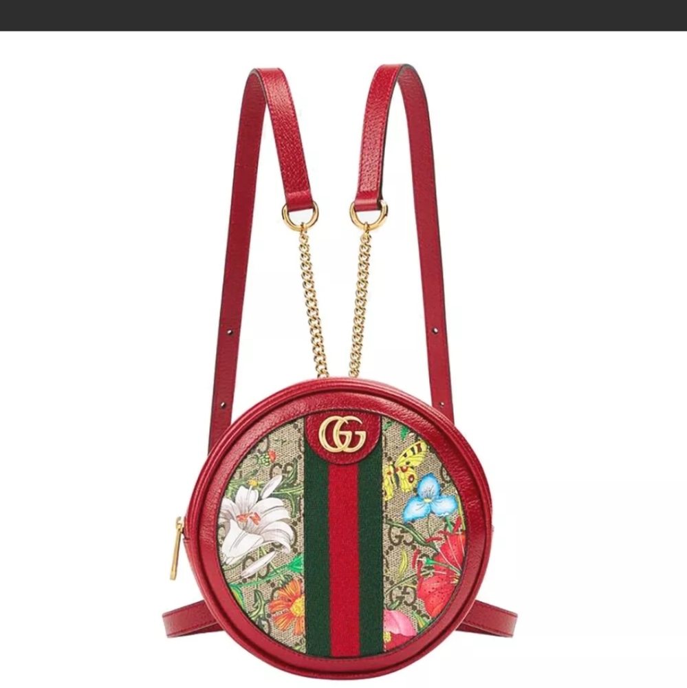 NEW Authentic Gucci Ophidia Floral Mini Backpack - Picture 2 of 6